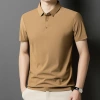 Summer new men's casual short-sleeved golf seamless polo shirt, ice silk lapel T-shirt, sports sweat-wicking T-shirt, breathable details Picture